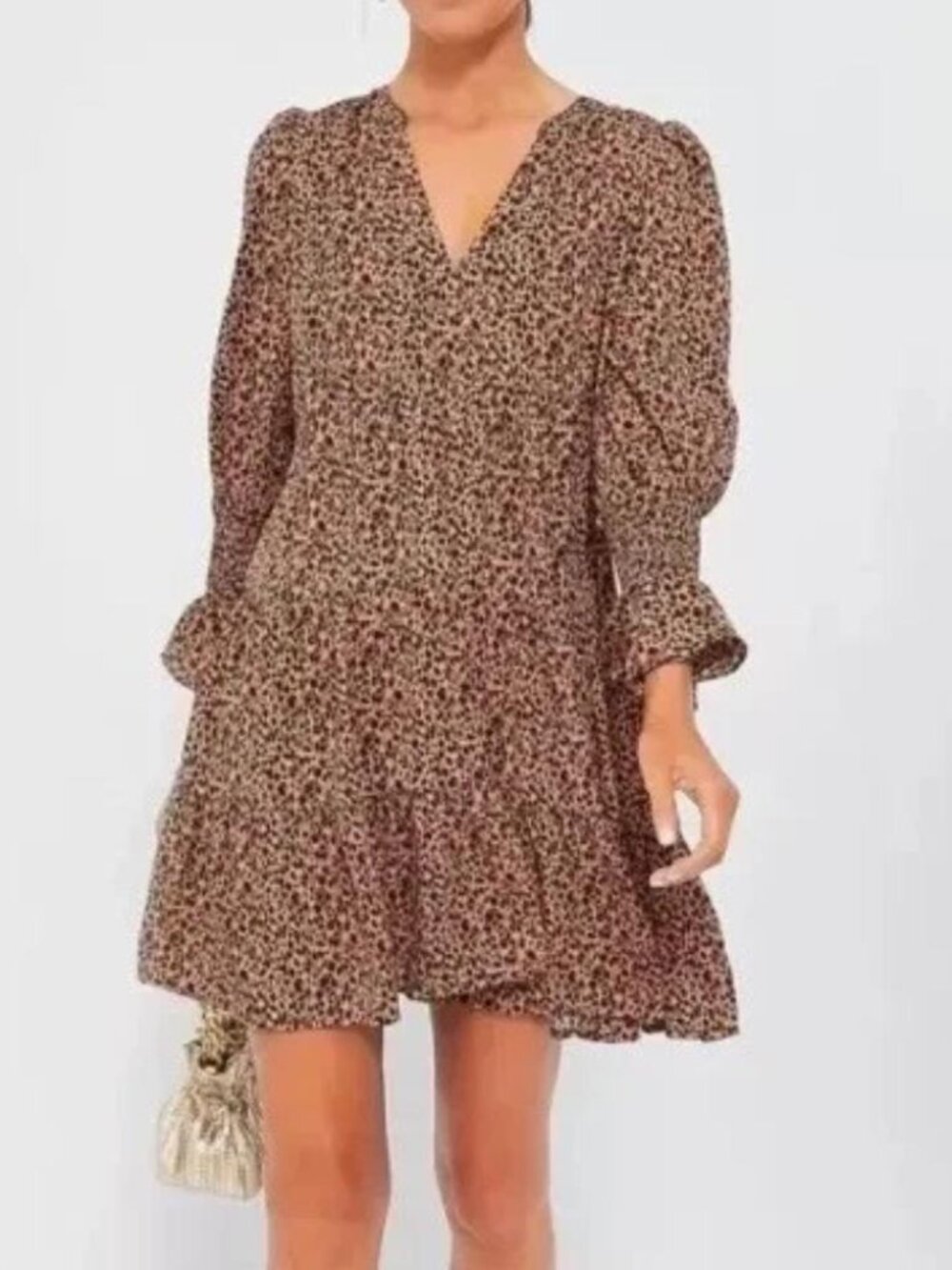 Tuckernuck Pomander Place Leopard Print Kenzo Dress A-line smocked flowy boho M